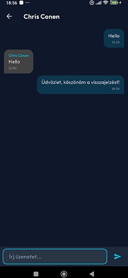 kutyasétaltató és szitter üzenetek appon belül