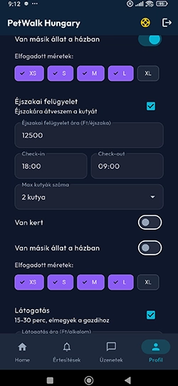 kutyasétaltató és szitter éjszakai szitter