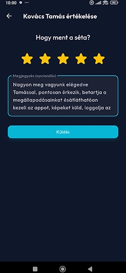 kutyasétaltató és szitter értékelése